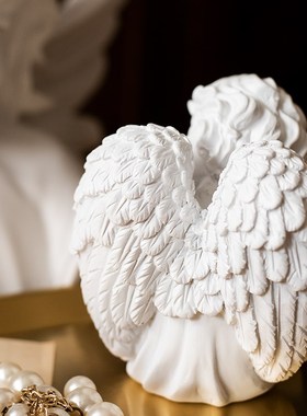 北欧法式复古小天使雕塑欧式创意家居客厅卧室花园装饰品摆件雕塑