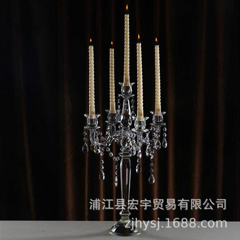欧式烛台婚庆婚礼道具九头水晶l蜡烛台西餐厅装饰路引摆件软装,淘宝优惠券,粉丝福利购,淘宝优惠卷