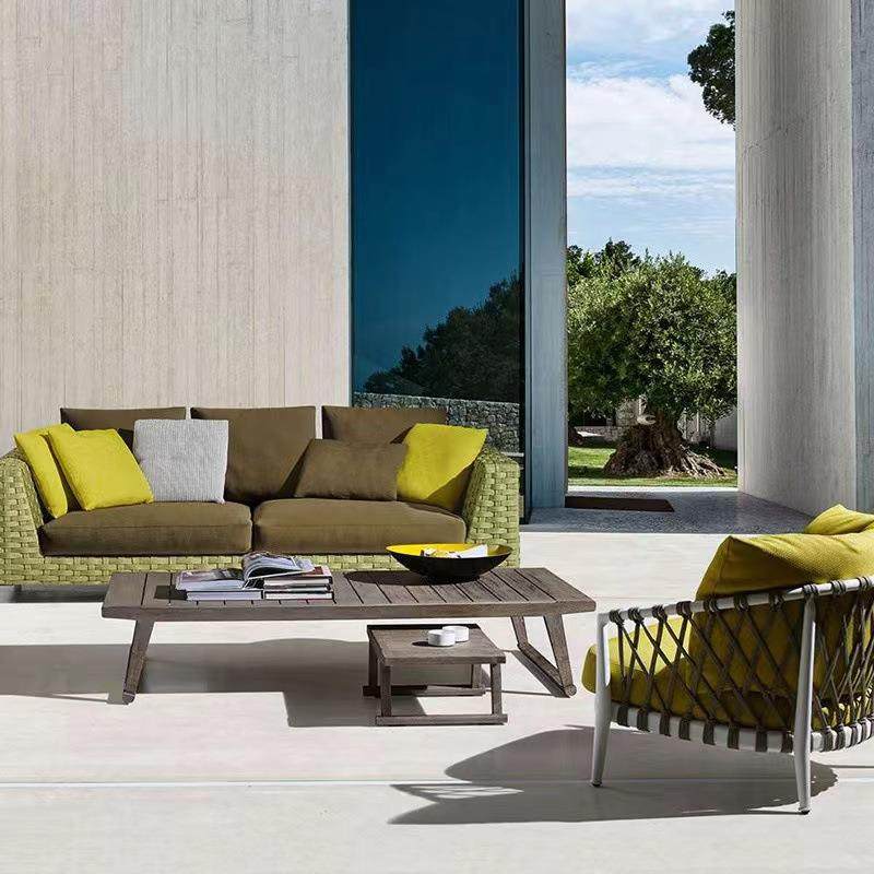 北欧户外沙发庭院民宿设计师样板房家具花园休闲区露台藤编沙发,淘宝优惠券,粉丝福利购,淘宝优惠卷