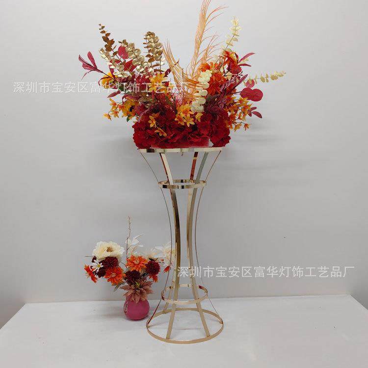婚庆布置路引花架金色铁艺婚礼道具架子摆件电镀装饰花器可拆,淘宝优惠券,粉丝福利购,淘宝优惠卷