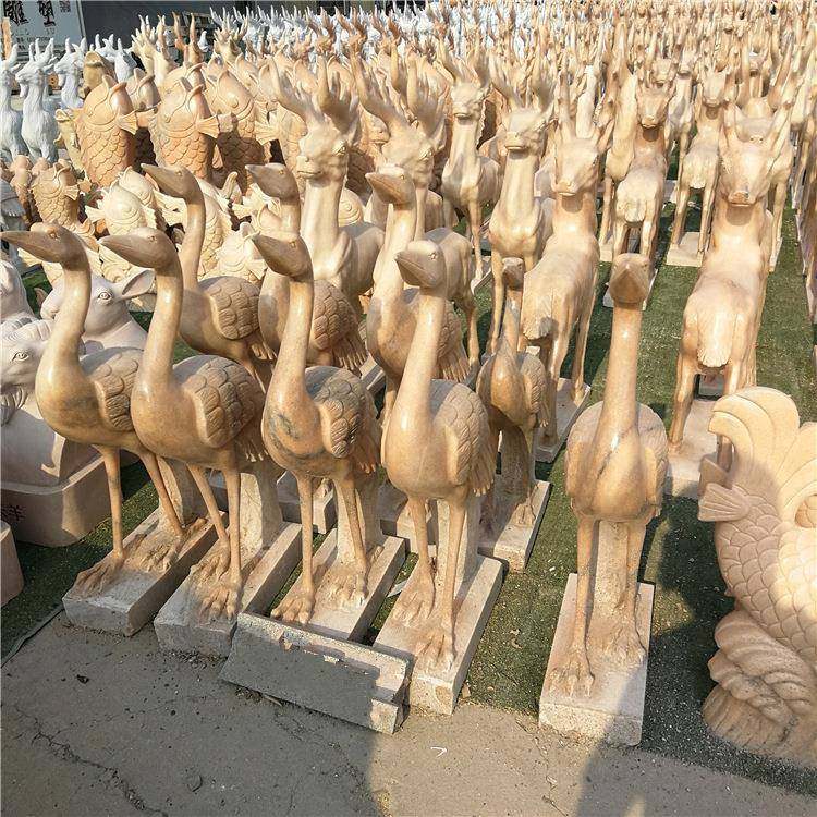 石雕鹤汉白玉丹顶鹤雕塑花园摆件动物雕塑鹤摆件,淘宝优惠券,粉丝福利购,淘宝优惠卷