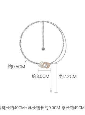 秋季新品微醺香槟流苏项链女轻奢个性设计毛衣链欧美辣妹颈链