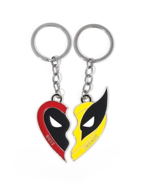 死侍3金刚狼面具项链 woerine best friends死侍金刚狼拼接挂件