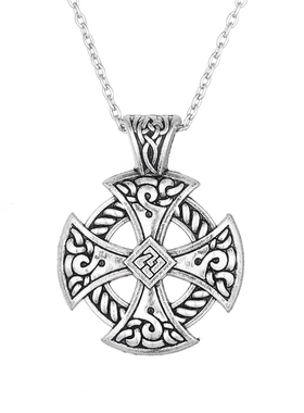 北欧维京凯尔特结合金吊坠复古简约十字架男士项饰项链