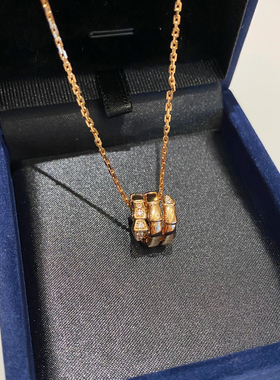 韩秀娜头尾钻蛇骨项链女士双层灵蛇吊坠小众轻奢设计高级感锁骨链