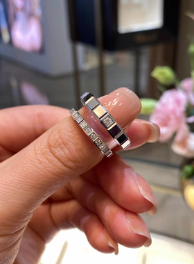 韩秀娜小冰块戒指女镀18k玫瑰金轻奢精致食指指环时尚款情侣对戒