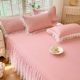 Princess style lace bed skirt iced beans cool mat summer bed sheet with skirt air conditioning soft mat summer cool quilt four-piece set