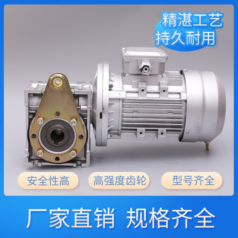 NMRV蜗轮减速机涡轮蜗杆减速器三相单相电机380V220V煞车电机组合 - 图0