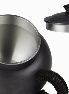 功夫茶具锡器纯锡泡茶壶 中式仿紫砂锡壶 一指壶工艺品茶壶摆件