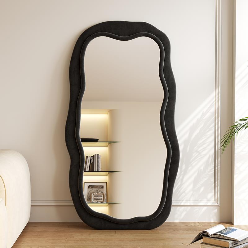 奶油风全身镜家用落地镜法式服装店创意女生卧室穿衣镜网红试衣镜 - 图1