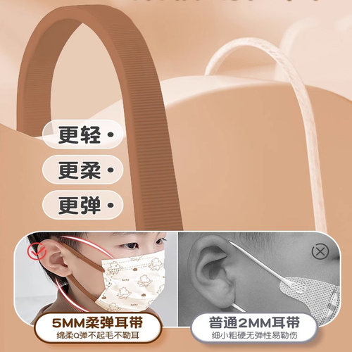 儿童防雾霾口罩学生专用n95上学专用4到12岁卡皮巴拉独立包装透气 - 图0