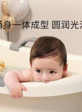儿童泡澡桶宝婴宝儿游泳桶洗澡加厚大子号沐浴桶ENA浴小孩可坐家