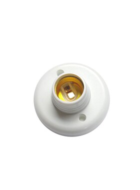 平装式e27螺口灯座LED灯泡螺旋灯头灯口节能灯座吸顶圆型灯底座