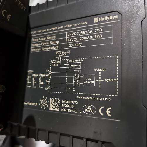 和利时HollySys K-RTD01温度传感器模块，带底座议价 - 图1