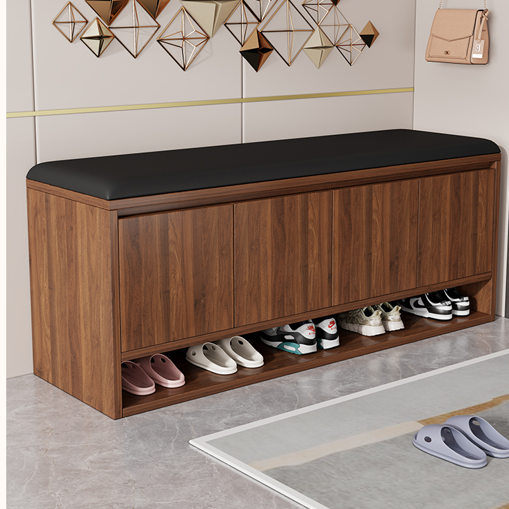 实木换鞋凳简约可坐鞋柜进门可坐式穿鞋凳小型鞋柜门口软包长凳子 - 图2