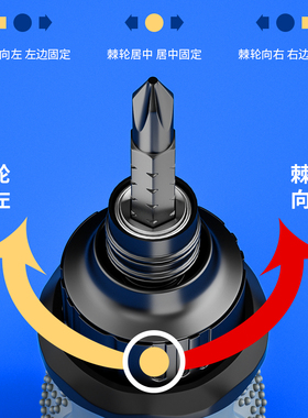 棘轮螺丝刀套装多功能十字一字起子省力伸缩双头两用可换螺丝批头