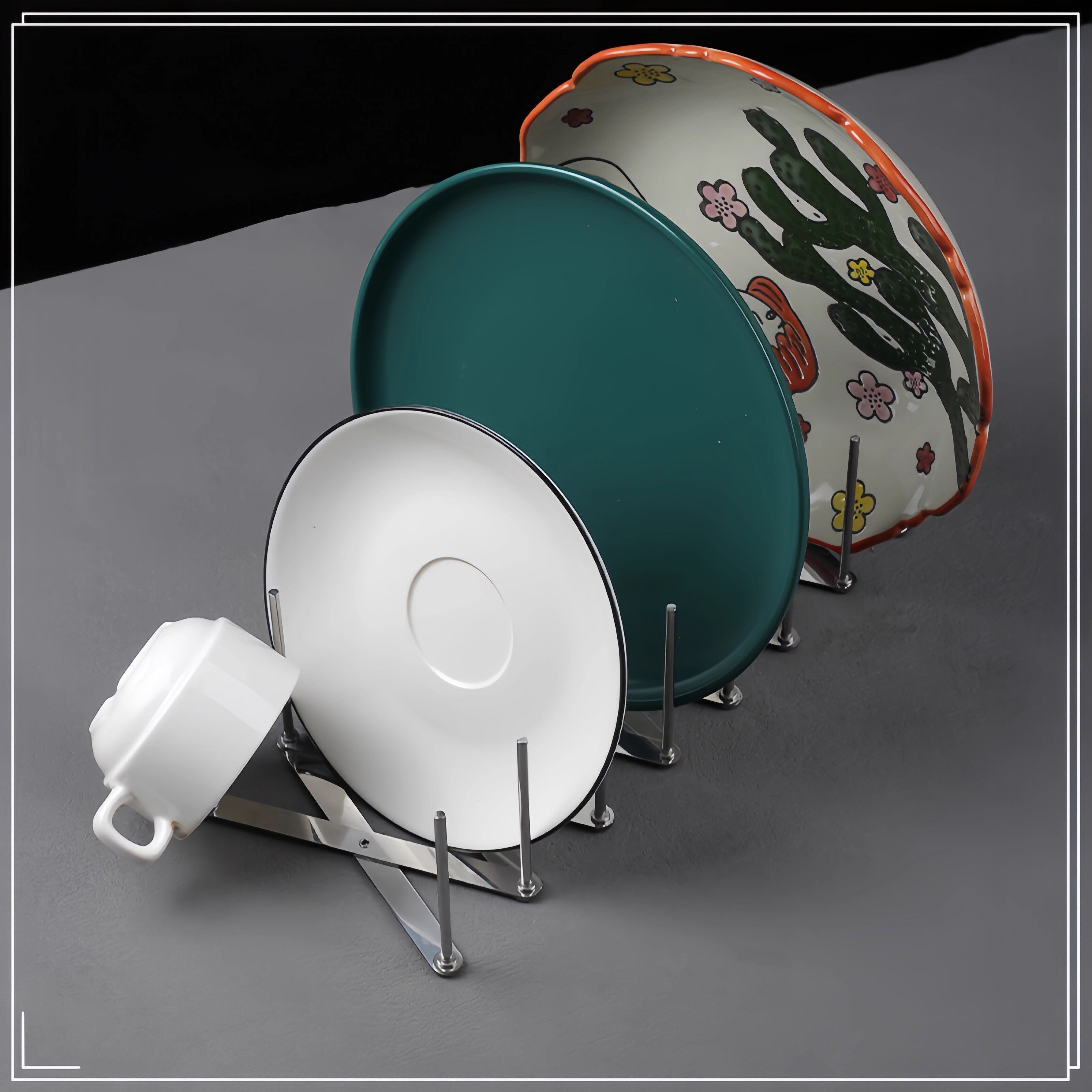 多功能沥水架伸缩超市收纳陈列杯蒸盘格瓷器玻璃餐具锅碗茶饼,淘宝优惠券,粉丝福利购,淘宝优惠卷