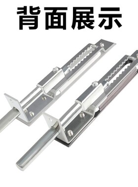 不锈钢暗插销6寸8寸忠业天地暗藏式插销子母门防盗门栓带齿式门锁