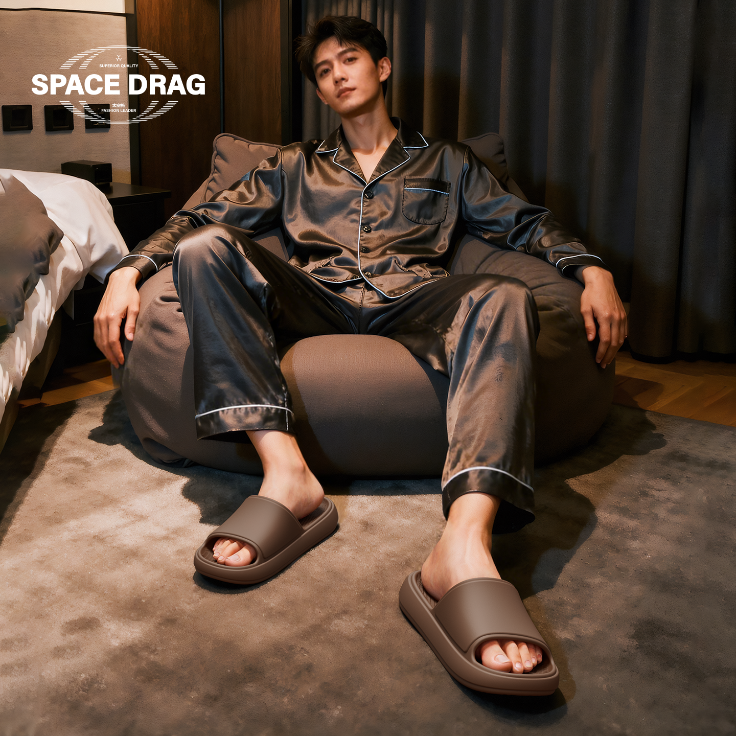 拖鞋男款抗菌大码夏季洗澡防滑防臭软底踩屎感室内居家厚底凉拖鞋 - 图3