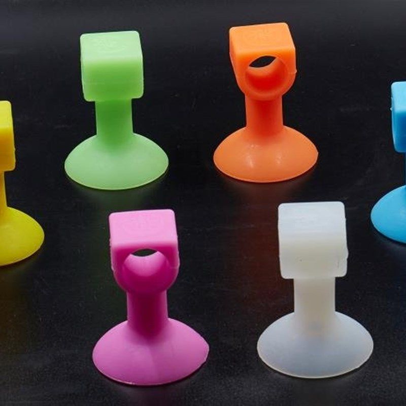 硅胶门吸免打孔门挡门阻防撞门碰橡胶卫生间门把手吸盘式塑料门顶 - 图1