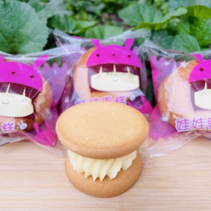 老式奶油夹心蛋糕笑脸娃娃头面包传统儿时娃娃脸糕点小时候的零食 - 图3