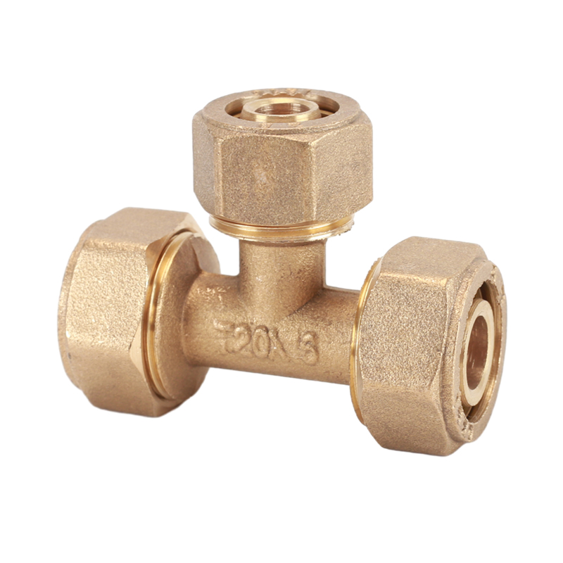 4-point aluminum-plastic pipe joint 1216 solar tube water heater ball valve inner wire outer wire direct reducing tee accessories