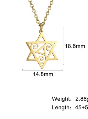 速卖通热销时尚ol风镂空不规则卷曲吊坠304不锈钢项链