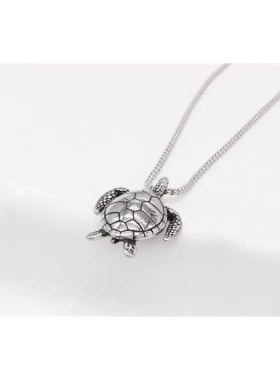 p1388 钛钢长款项链男士乌龟海龟毛衣链女生款嘻哈吊坠