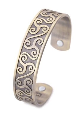 复古手镯维京风格男女款欧美气质简约开口磁铁手镯手环