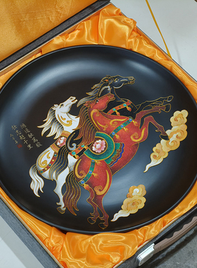 丙午马年济南非遗掐丝珐琅赏盘