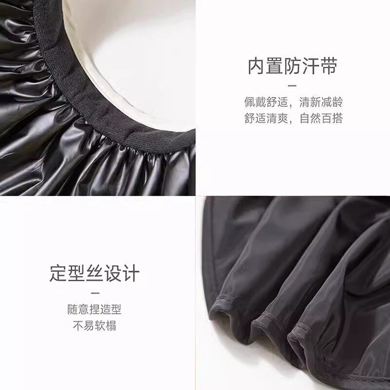 女夏季新款太阳帽韩版百搭防紫外线黑胶贝壳帽大檐遮脸防晒帽