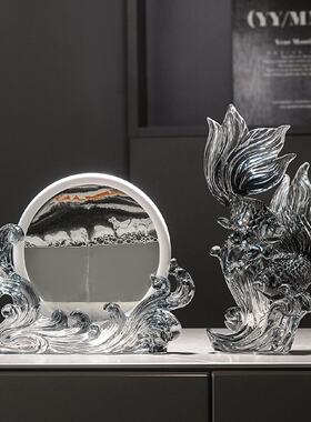 如鱼得水年年有余锦鲤招财摆件客厅电视柜酒柜装饰品乔迁新居礼品