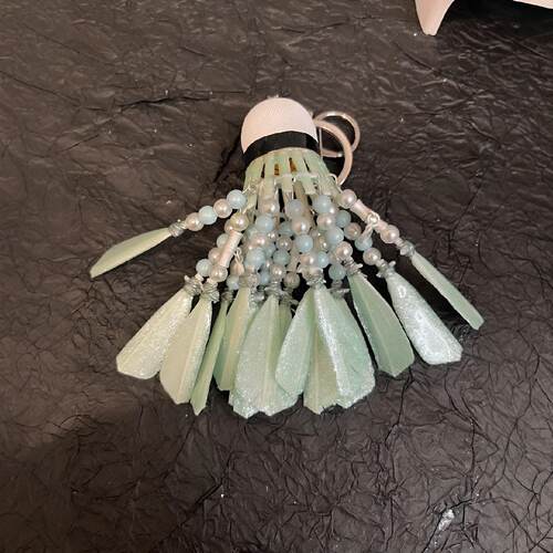 羽毛球挂件DIY费球利用串珠发光手工钥匙扣材料包送球搭子送闺蜜 - 图3