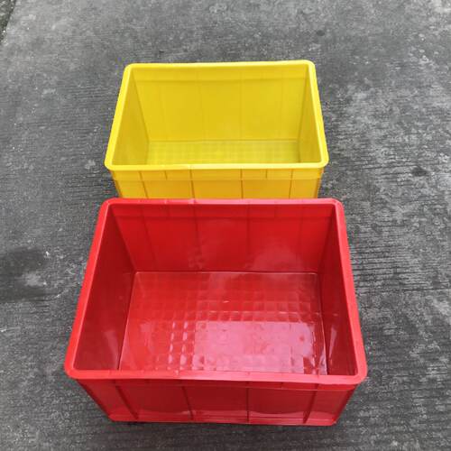 600*500*300长方形带盖物流箱 pp塑料收纳箱 白色塑料箱 熟胶箱 - 图1