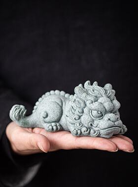 新中式招财貔貅桌面茶宠摆件可养茶玩创意家居鱼缸造景茶桌装饰品