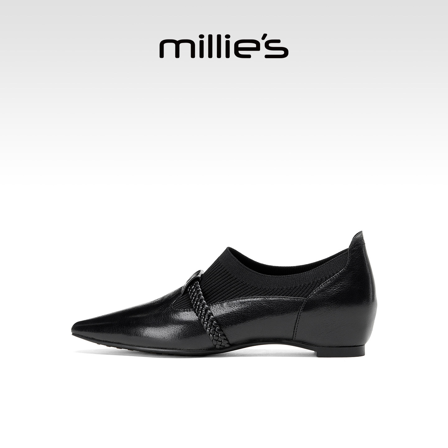 millies妙丽英伦风一脚蹬玛丽珍单鞋春季新款真皮小皮鞋尖头时尚,淘宝优惠券,粉丝福利购,淘宝优惠卷