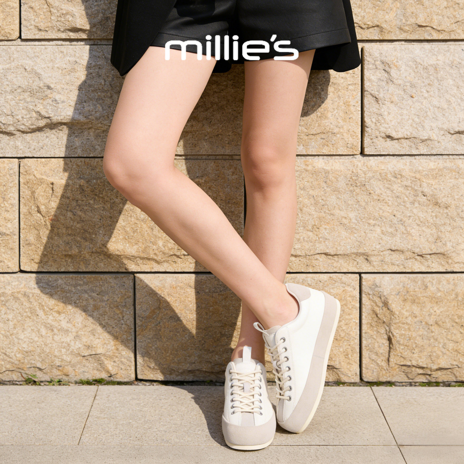 MILLIE'S/妙丽简约百搭女款深口单鞋女鞋真皮休闲板鞋女春季新款,淘宝优惠券,粉丝福利购,淘宝优惠卷