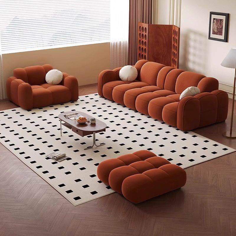 法式覆古饼干 干沙发家用客厅小户型宽大简约直排设计师新款布艺,淘宝优惠券,粉丝福利购,淘宝优惠卷