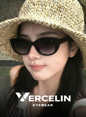 复古gm猫眼墨镜女款高级感偏光太阳镜开车防紫外线近视可配带度数