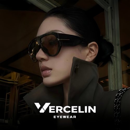 欧美复古茶色飞行员超大框墨镜女2026新款高级感近视太阳镜显脸小 - 图0