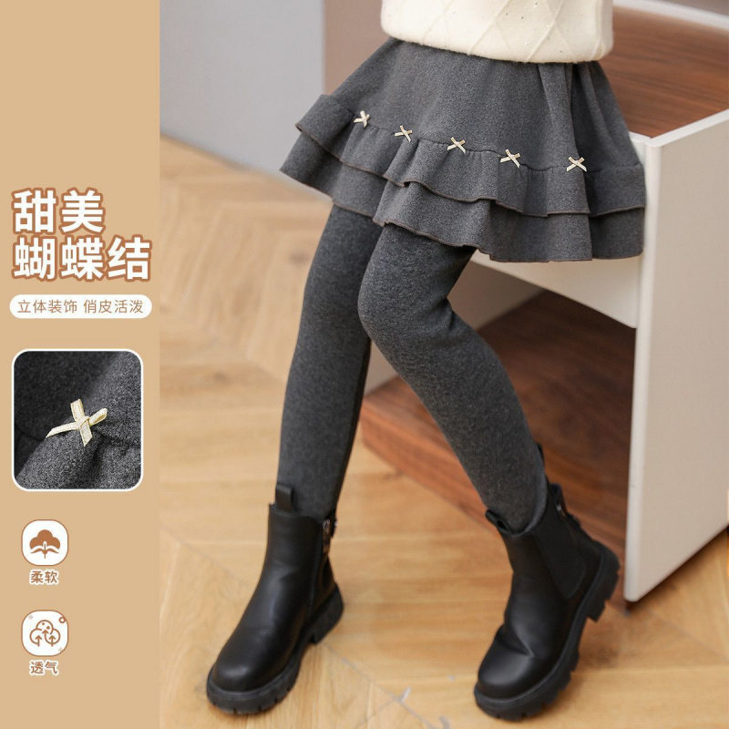 女童加绒打底裤裙冬季新款儿童假两件裙裤外穿中大童一体绒长裤子,淘宝优惠券,粉丝福利购,淘宝优惠卷