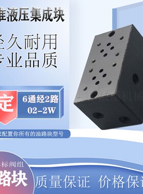液压站液压系统编制油路块电磁换向阀阀块阀组6通经编制集成块