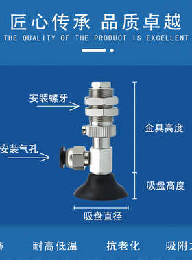 怡合达吸盘金具J-WES32-d6怡合达机械手黑色矽胶防静电J-WES31-d6