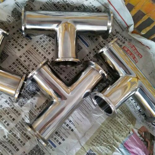 304316L不锈钢卫生级快装等径三通内外抛光卡箍式T型管卡盘TC接头 - 图2