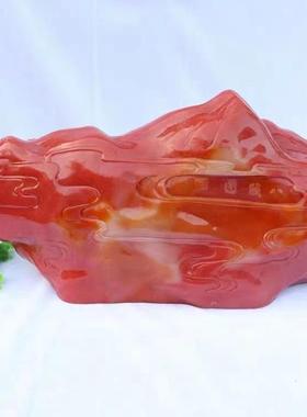 玉石八骏图摆件寿山石芙蓉石工艺品奇石原石石雕居家办公乔迁送礼