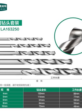 德国美耐特?木工钻头 金属钻头 石工钻头 麻花钻 打孔钻头套装