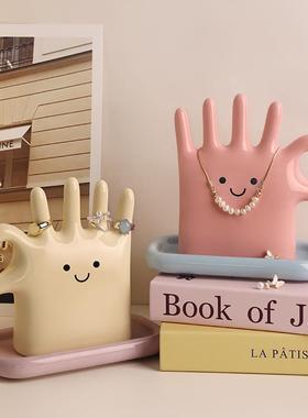 贝汉美创意卧室首饰收纳置物架饰品戒指展示架桌面陶瓷摆件装饰品