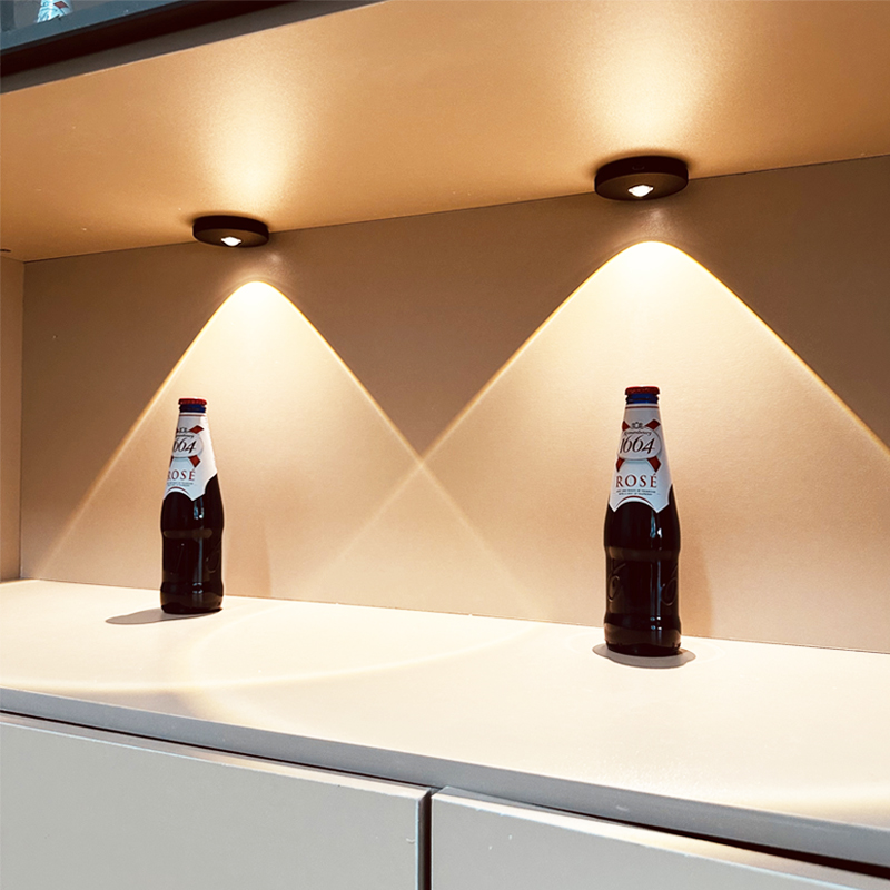 充电射灯感应模型灯小山丘展示柜LED灯免打孔布线无线柜子酒柜灯 - 图0