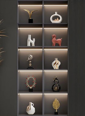 简约现代客厅电视柜装饰品摆件轻奢创意酒柜办公室工艺品摆设
