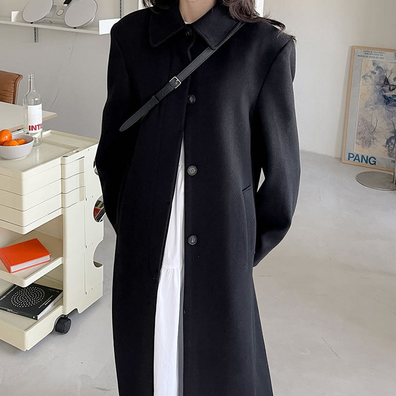 超长呢子大衣外套女秋冬高级感长款过膝高个子冬季加厚加长款毛呢,淘宝优惠券,粉丝福利购,淘宝优惠卷
